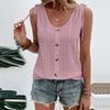Chaleco de Cuello U Cruzado Europeo y Americano para Mujer Amazon SHEIN Explosiones Sexy Casual Corte Jacquard Hot Top
