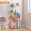 Rack de Armazenamento de Basquete, Rack de Armazenamento de Chão, Rack de Armazenamento de Brinquedos para Sala de Estar, Equipamentos Esportivos de Bola, Cesta de Armazenamento para Tapete de Yoga