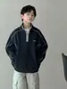 Moletom infantil, coleção primavera e outono, novo estilo 2026, camiseta infantil de outono de manga longa, top de outono da moda para meninos mais velhos