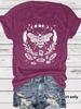 Camiseta de mujer con cuello redondo y estampado de abejas de moda europea y americana en stock, holgada, de manga corta, de comercio exterior, venta al por mayor.