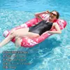 Novo produto transfronteiriço: Cadeira de Descanso Inflável em Formato de Folha Tropical, Cama Flutuante Inflável, Entretenimento para Piscina, Boia Aquática Espessa para Uma Pessoa