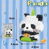 Figurina de Bloque de Construcción de Panda Lindo Transfronteriza Caja Sorpresa Hua Hua Columpiándose en el Columpio Ensamblaje Educativo Juguetes para Niños Mayoreo