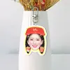 Zhao Lusi Acrílico Fundo Branco Chaveiro Dupla Face Pingente de Bolsa Pingente de Mochila Mercadoria de Celebridade com Fotos