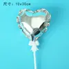 Decoración de estrella de cinco puntas Ángel amor pastel globo de película de aluminio enchufe Tarjeta de nube Perla unicornio adornos para hornear