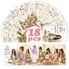 Set transfronterizo de 18 piezas de tarjetas de guía de mindfulness para calmar las emociones de la mujer, tarjetas de mensajes reconfortantes dibujadas a mano para el alma