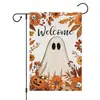 Banderas de Jardín de Halloween Transfronterizas, Lindas Decoraciones Festivas de Fantasmas, Banderas para Jardín y Patio, Banderas de Bienvenida para la Puerta Principal