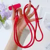 Venta al por mayor del fabricante Nuevo Lanyard Simple para Teléfono Móvil Color Sólido Cuerda Larga Correa Diagonal para Niñas Cuerda Anti-Pérdida para Colgar en el Cuello Femenino Color