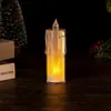 Vela Digital Simulada Luz de Velas Lágrimas de Cristal Velas Falsas Brillantes Decoración Navideña Iluminación Atmósfera Luz Nocturna