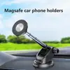 Nuevo soporte de cabeza de succión magnética magsafe para anillo, soporte de navegación para coche de aleación, soporte telescópico para teléfono móvil de coche eléctrico