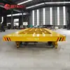 Carro Eléctrico de Plataforma Plana con Estructura de Acero Hueco para Mesas de Pintura en Cabinas de Chorro de Arena, Control Remoto para Giro y Transporte