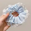 Goma para el pelo dulce floral estilo bosque para mujer, coleta suave y de alta gama estilo coreano, cuerda grande para el pelo, accesorio para el pelo de Ins, accesorio para la cabeza