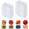 Caja de almacenamiento de alimentos de doble compartimento para snacks y frutas, recipiente pequeño de alimentos de dos compartimentos, caja de salsa desechable para refrigerador, vaso de salsa para llevar