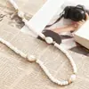 Joyería Transfronteriza Europea y Americana, Cadena de Perlas de Cuentas de Arroz de Lujo Ligero para Mujer, Elegante y de Moda Cadena de Perlas de Arroz para Clavícula
