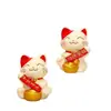 Decorações fofas de gato da sorte para casa, sala de estar, escritório, varanda, pequena decoração, gatinho de resina, atacado de fábrica