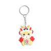 Novo ano dragão mascote boneca dos desenhos animados zodíaco chaveiro ornamentos atacado pequeno pingente chaveiro patch