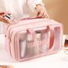 Bolsa de Almacenamiento para Lavar y Hacer Gárgaras de Doble Capa Bolsa Impermeable de Alto Nivel para Cosméticos Gran Capacidad Separación Seca y Húmeda Bolsa de Almacenamiento con Compartimentos para Salir de Mujer