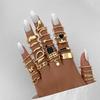 Anillo de Mariposa Popular Transfronterizo Europeo y Americano Anillo Abierto Multijunta Set de Anillos Transfronterizo Más Vendido Set de 22 Anillos de Corazón