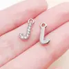 Liga de Zinco K Branca Cravejada de Diamantes 26 Letras Inglesas Acessórios de Joia Pingente DIY Brincos Pulseira Pingente Acessórios para Roupas