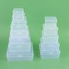 Filme de cartão caixa quadrada caixa plástica retangular transparente contas de arroz fio dental caixa de embalagem de produto pequeno material caixa de armazenamento de pulseira