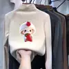 Camiseta base para niñas con forro polar, camiseta casual de manga larga con cuello redondo, ropa interior de otoño/invierno, top de cuello semi-alto para niños