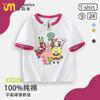 Camiseta de Algodón de Verano de Manga Corta para Niños y Niñas, Camiseta Infantil de Media Manga con Estampado de Dibujos Animados de Bob Esponja, Top para Niños Medianos y Grandes