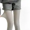 Leggings Grises Adelgazantes de Rayas Verticales Corazón Miu para Mujer, Primavera y Otoño, Medias Versátiles de Color Café, Otoño e Invierno