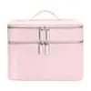 Bolsa de Cosméticos Portátil de Viaje de Doble Capa de Gran Capacidad Transfronteriza, Neceser Impermeable, Bolsa de Almacenamiento para Cosméticos