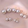 Brincos para Mulheres Estilo Japonês e Coreano Brincos de Pérola para Mulheres Estilo Hepburn Retrô Francês Brincos Simples e Modernos Brincos Populares