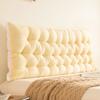Almofada de Cabeceira de Cama Estilo Ins, Travesseiro de Cama, Tatame Grande com Encosto, Capa Macia com Alças Removíveis, Lavável