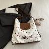 Bolso de Moda para Mujer 2024 Nuevo Otoño e Invierno Vintage Gran Capacidad Hombro Viajero Lunares Moderno Hombro Combinable Bolso Tote