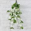 Planta artificial colgante de pared con rosas de 3 ángulos de Meinan, planta de boda, decoración colgante de pared, distrito de Wuqing, flor artificial, decoración del hogar, flor falsa