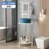 Suporte de lavatório de piso para uso doméstico em áreas rurais, resistente e durável, tubo de suporte de aço inoxidável, suporte para lavatório, de piso