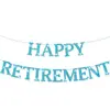 Banner de jubilación pre-ensartado con lentejuelas rojas transfronterizo Decoración de fondo para fiesta HAPPY RETIREMENT