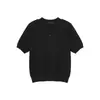 Camiseta de Punto para Hombre Estilo Retro Americano, Cuello Henry, Manga Corta, Corte Limpio, Casual para Viajar