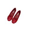 Zapatos de una sola capa de Charol con Remache de Lazo Elevado de 5 cm para Mujer, Nuevos de Primavera 2025, Retro, Slip-on, Planos, Zapatos de Ballet