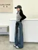 Jeans con Estampado de Graffiti para Niñas Primavera/Otoño 2026 Nuevo Estilo Pantalones Anchos Súper Elegantes para Niños Pantalones Largos Versátiles para Estudiantes de Secundaria