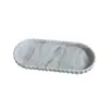 Bandeja oval de renda antiderrapante espessa para lavatório, suporte de exibição decorativo, organizador de armazenamento para batom, cosméticos, joias
