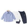 Conjunto de Ropa de Otoño para Niños: Camisa para niño pequeño, Camiseta de manga larga, Pantalones casuales, Ropa para niños, Camiseta básica de moda