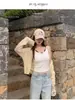 Camisola para Mujer para Usar por Encima o Como Capa, Estilo Verano, Estilo Puro Deseo, Encaje de Moño Estilo Americano, Falsa Prenda de Dos Piezas, Top Corto Estilo Chica Picante