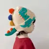 Nuevo Gorro Cálido de Lana para Niños y Niñas, Gorro a Prueba de Viento, Lindo Gorro de Dibujos Animados de Dinosaurio con Protección para las Orejas, Gorro Tejido para Bebé Niño