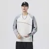 2026 Tendência Casual Solta Simples Moda Gola Redonda Roupas Masculinas Estilo Bad Boy Americano Camiseta Moletom Novidades Primavera e Outono