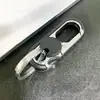 Celebridad de Internet Nuevo Colgante de Doble Anillo Regalo Llavero de Coche para Hombre Colgante de Cintura Metálico Llavero de Negocio Antirrobo