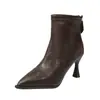 Botas de moda de tacón alto estilizadas con punta fina, nueva colección otoño 2026, tacones de aguja, transfronterizo, talla grande, estilo europeo y americano, botas Martin para mujer, disponibles en Wish