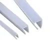 Tira de Vedação de Silicone Transparente em Forma de U Tira de Borda Tira de Borda de Gabinete Mecânico Tira de Borracha de Proteção de Borda de Placa de Fibra de Vidro