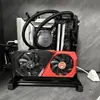 Chasis abierto vertical de aleación de aluminio personalidad creativa refrigerado por agua mini ITX simple plataforma MATX x99EATX