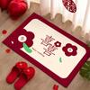 Feliz palavra casamento capacho decoração quarto de casamento capacho de porta vermelho festivo capacho de porta de entrada capacho de casamento chinês