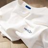 Verão solto branco manga curta T-shirt Coringa marca de moda coreano ins homens e mulheres amantes de camiseta meia manga jaqueta atacado