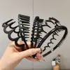Faixa de Cabeça Versátil da Moda para Mulheres com Dentes, Faixa de Cabeça Antiderrapante para Lavar o Rosto, Acessório de Cabelo Masculino Presilha de Cabelo