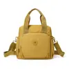 Bolsa Tote Pequeña de Lona de Nylon Ligera de Moda Versátil Gran Capacidad Multibolsillos para Mujer de Hombro Único Cruzada de Hombro Bolsa de Mano