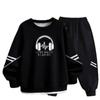 Conjunto Deportivo Casual de Otoño para Niños 2026 Nuevo Conjunto de Sudadera para Niños de Primavera y Otoño con Auriculares para Niños Mayores Conjunto de Dos Piezas Moderno
